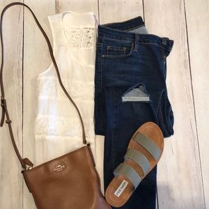 Francesca’s White crop top